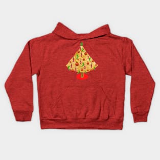 Spicy CHIPMas Tree - Jalapeno, Tomato, Peppers, and Avocado Kids Hoodie